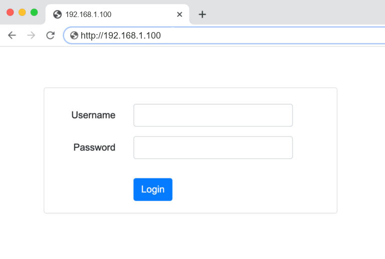 192.168.1.100 router login